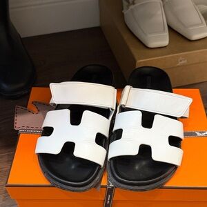 Hermes Chypre sandal - Blanc Sz: 37